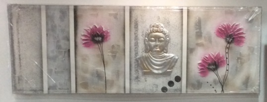 10543-5   Cuadro Buda rosa 145*50cms.